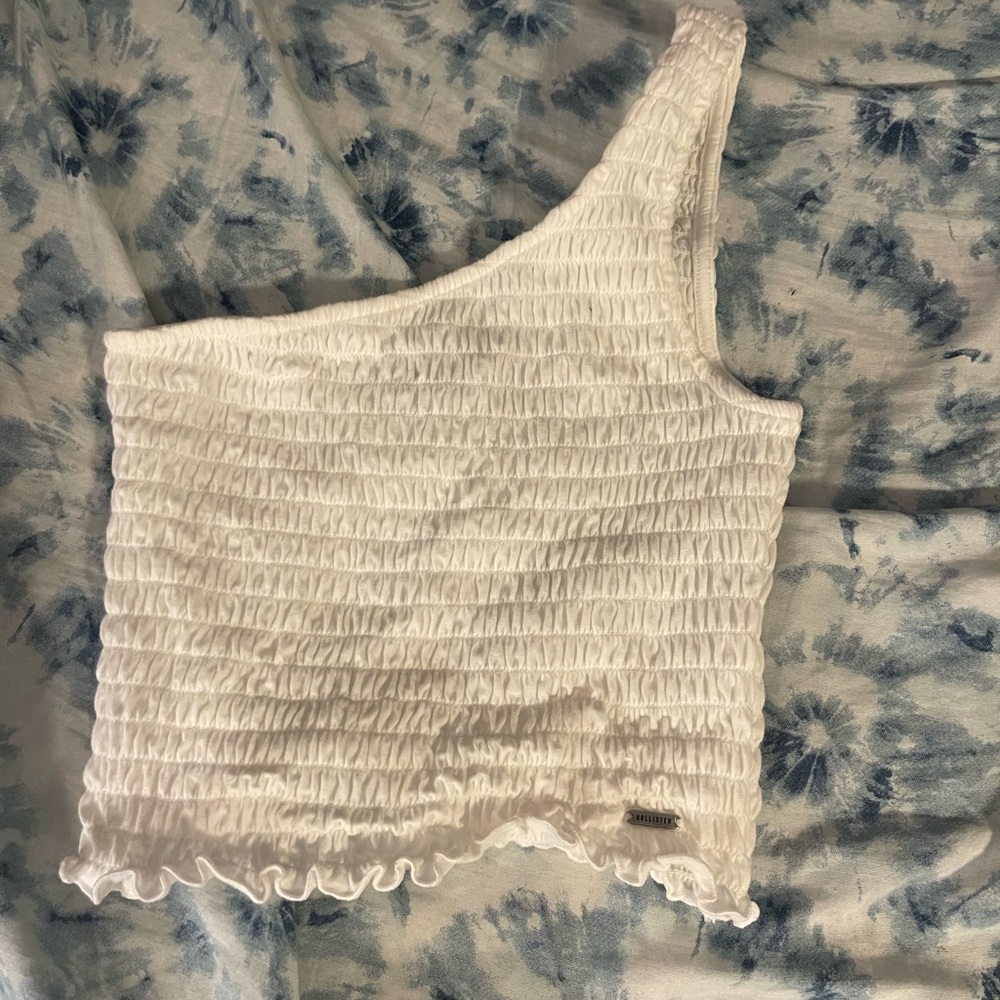 White cropped top